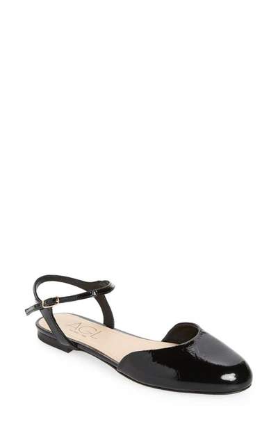 Agl Attilio Giusti Leombruni Agl Milly Ankle Strap Flat In Nero