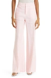 Alice And Olivia Dylan Wide Leg Linen Blend Pants In Petal