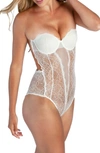 FASHION FORMS FASHION FORMS LACE BACKLESS STRAPLESS ADHESIVE CUP BODYSUIT