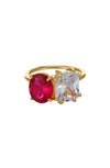 ETTIKA CUBIC ZIRCONIA STATEMENT RING