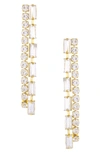 ETTIKA ETTIKA CRYSTAL LINEAR DROP EARRINGS