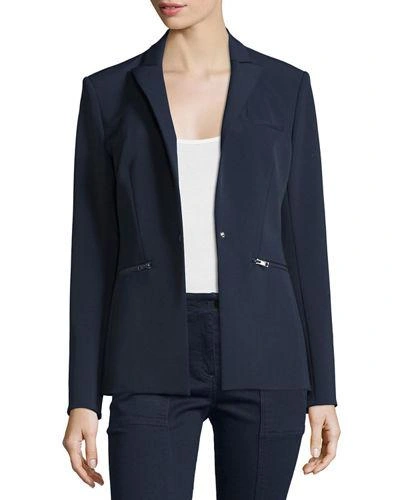 Veronica Beard Bi-stretch Scuba Jacket In Blue