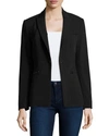 Veronica Beard Zip Pocket Single-breasted Blazer In Black