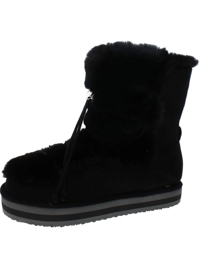 Sun + Stone Remii Womens Faux Suede Fuzzy Winter & Snow Boots In Multi