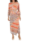 JONATHAN SIMKHAI SELAH WOMENS FAUX WRAP CUT-OUT SWEATERDRESS