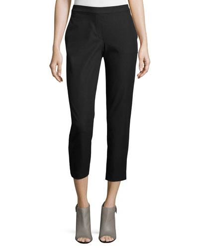 Theory Woman Pants Black Size 00 Polyester, Virgin Wool, Elastane, Polyamide