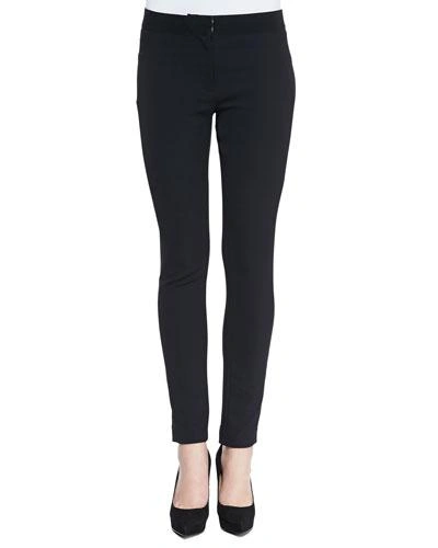 Veronica Beard Scuba-knit Leggings In Navy