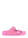Birkenstock 1774 Pink Leather Arizona Avantgarde Slippers In Pink