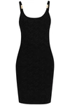 Versace Medusa Embellished La Greca Jacquard Knit Minidress