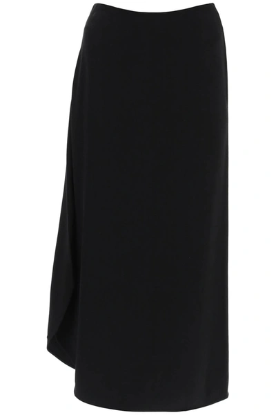 Totême Slit-hem Twill Skirt In Black