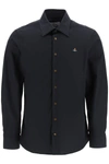 VIVIENNE WESTWOOD POPLIN SHIRT WITH ORB EMBROIDERY