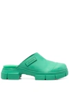Ganni Woman Mules & Clogs Green Size 8 Rubber