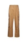 Jacquemus Beige Le Raphia 'le Cargo Marrone' Cargo Pants In Beige