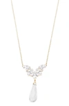 CZ BY KENNETH JAY LANE MARQUISE CZ CLUSTER Y-NECKLACE
