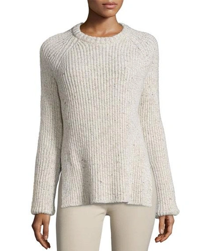 Joseph Ribbed Melange Wool-blend Sweater, Ecru