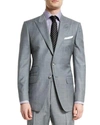TOM FORD O'CONNOR BASE SHARKSKIN TWO-PIECE SUIT, LIGHT GRAY,PROD123750015