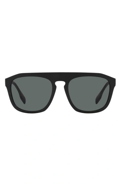 Burberry Black Square Sunglasses In Black_dark_grey