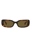 Miu Miu Tortoiseshell-effect Rectangle-frame Sunglasses In Blond Hav
