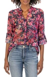 KUT FROM THE KLOTH JASMINE CHIFFON BUTTON-UP SHIRT