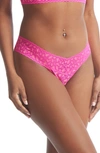 HANKY PANKY LEOPARD CROSS DYE LOW RISE THONG