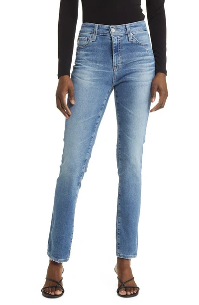 Ag Mari High Waist Slim Straight Leg Jeans In 18 Years Lakefront