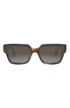 Fendi Oversized F Square Acetate Sunglasses In Blonde Havana / Gradient Smoke