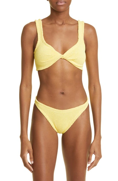 Hunza G Juno Seersucker Bikini In Yellow