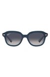 Ray Ban Erik Sunglasses Opal Dark Blue Frame Blue Lenses Polarized 53-20 In Dark Blue