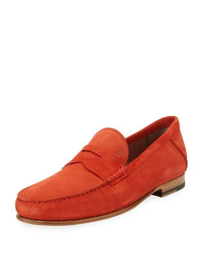 Tod's Gommini Suede Penny Loafer, Red