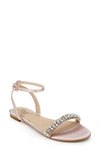 Jewel Badgley Mischka Daria Ankle Strap Sandal In Pastel Pink