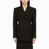 Wardrobe.nyc Double Breast Wool Blazer Jacket In Black