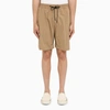 Pt Torino Beige Stretch Cotton Bermuda Shorts In Beige