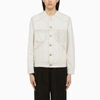 Maison Margiela Asymmetrical Ice Denim Jacket In White