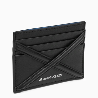 Alexander Mcqueen Black Leather Card Holder