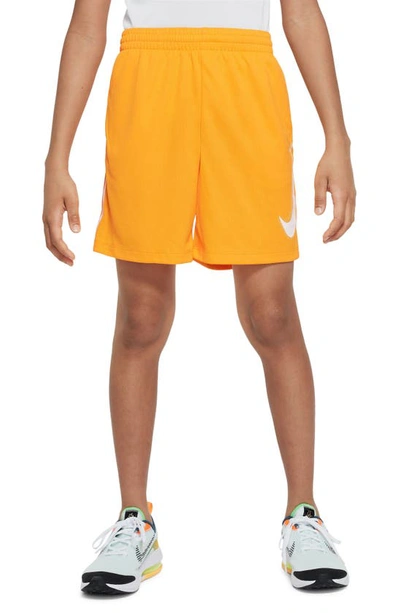 Nike Multi Big Kids' (boys') Dri-fit Graphic Training Shorts In Orange