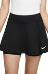 Nike Black Court Dri-fit Victory Skirt In Black/ White