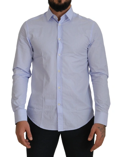 Versace Light Blue Cotton Formal  Shirt