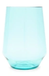Fortessa Sole Shatter Resistant 6-piece Stemless Wine Glasses In Aqua Sky