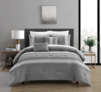 Chic Home Bryne 5-piece Comforter Set In Grey