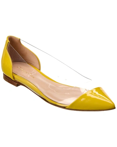 Gianvito Rossi Vinyl & Patent Flat In Yellow