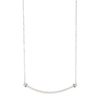 ADORNIA CRYSTAL CURVED BAR NECKLACE SILVER