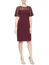 SLNY WOMENS SEQUINED KNEE-LENGTH COCKTAIL AND PARTY DRESS