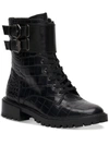 VINCE CAMUTO FAWDRY WOMENS SUEDE BUCKLE COMBAT & LACE-UP BOOTS