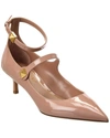 Valentino Roman Stud 50 Patent Pump In Pink
