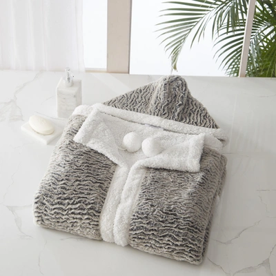 Chic Home Brice 1-piece Hooded Snuggle In Grey