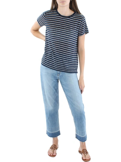 Atm Anthony Thomas Melillo Womens Striped Crewneck T-shirt In Multi