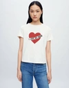 Re/done Classic Tee I Love My Mom In Vintage White