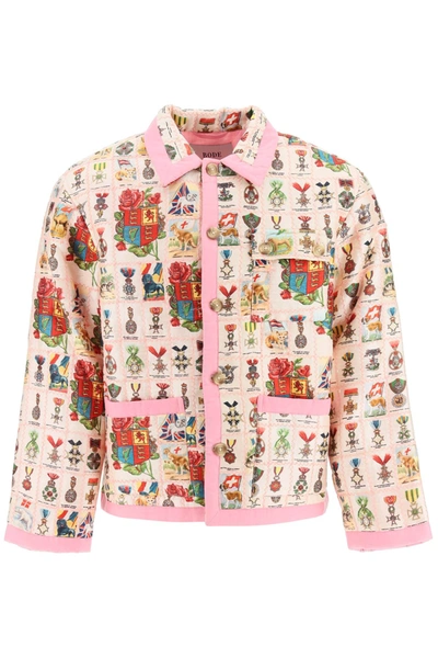 Bode Pink Tobacco Signet Jacket In Multi-colored