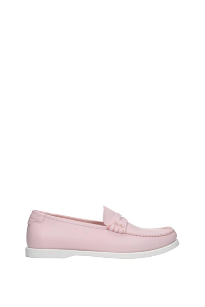 Saint Laurent Saint L Au Rent Men's  Pink Leather Loafers