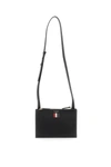 Thom Browne Thom Brown Double Zip Leather Crossbody Document Holder